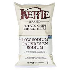 Kettle Brand- Low Sodium Potato Chips- 220g